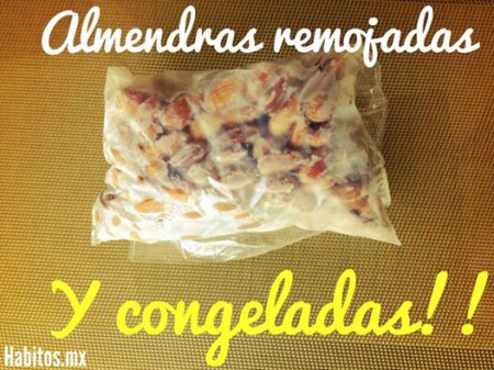 Almendras para los jugos, fácil.